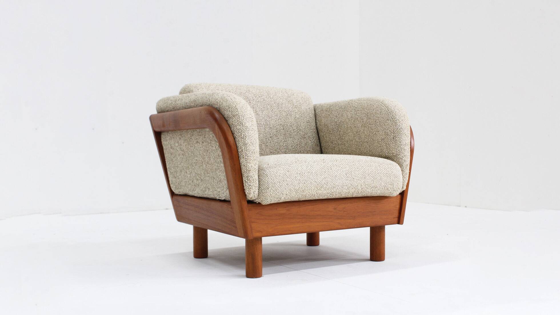 Vintage Danish mid-century armchair solid teak by Olsen Laursen 1960s