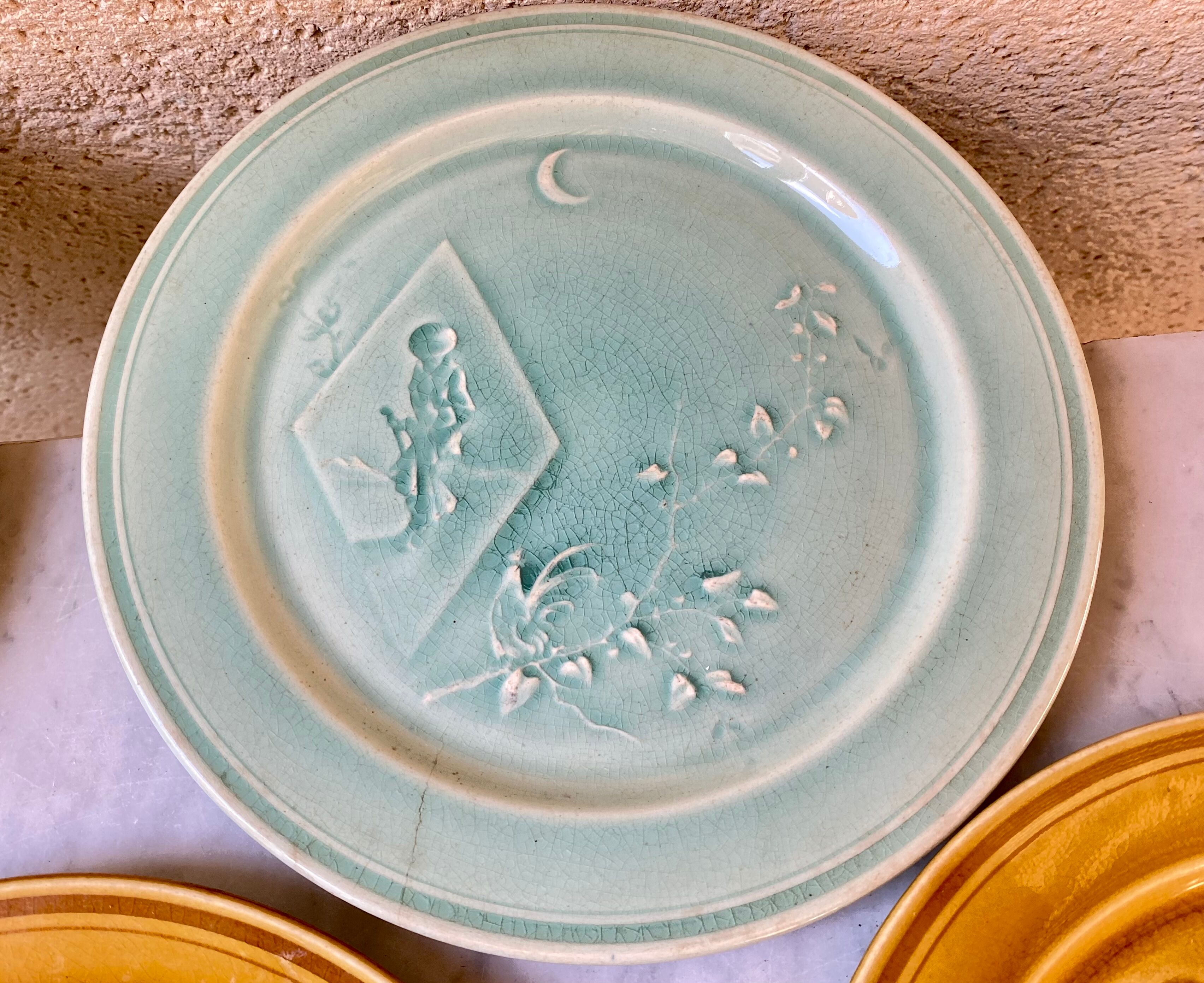 Dessert plates slurry HB Choisy the vintage king 60s lot of 5 plates