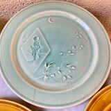 Dessert plates slurry HB Choisy the vintage king 60s lot of 5 plates