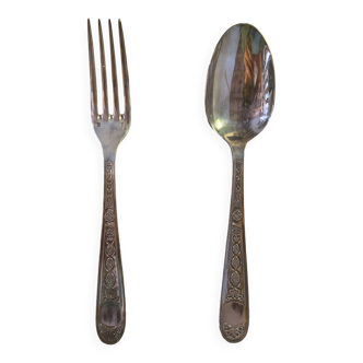 Lot de 2 couverts à motifs Christofe