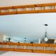Bamboo mirror, openwork, vintage