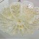 Splendid large size Italian Murano glass yellow and transparent ceiling light