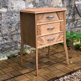Art Deco chest of drawers in raw wood, 1930