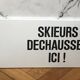 Plaque métal vintage signalisation ski