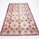 4x8 Star Pattern Burgundy Turkish Vintage Rug, 140x237Cm