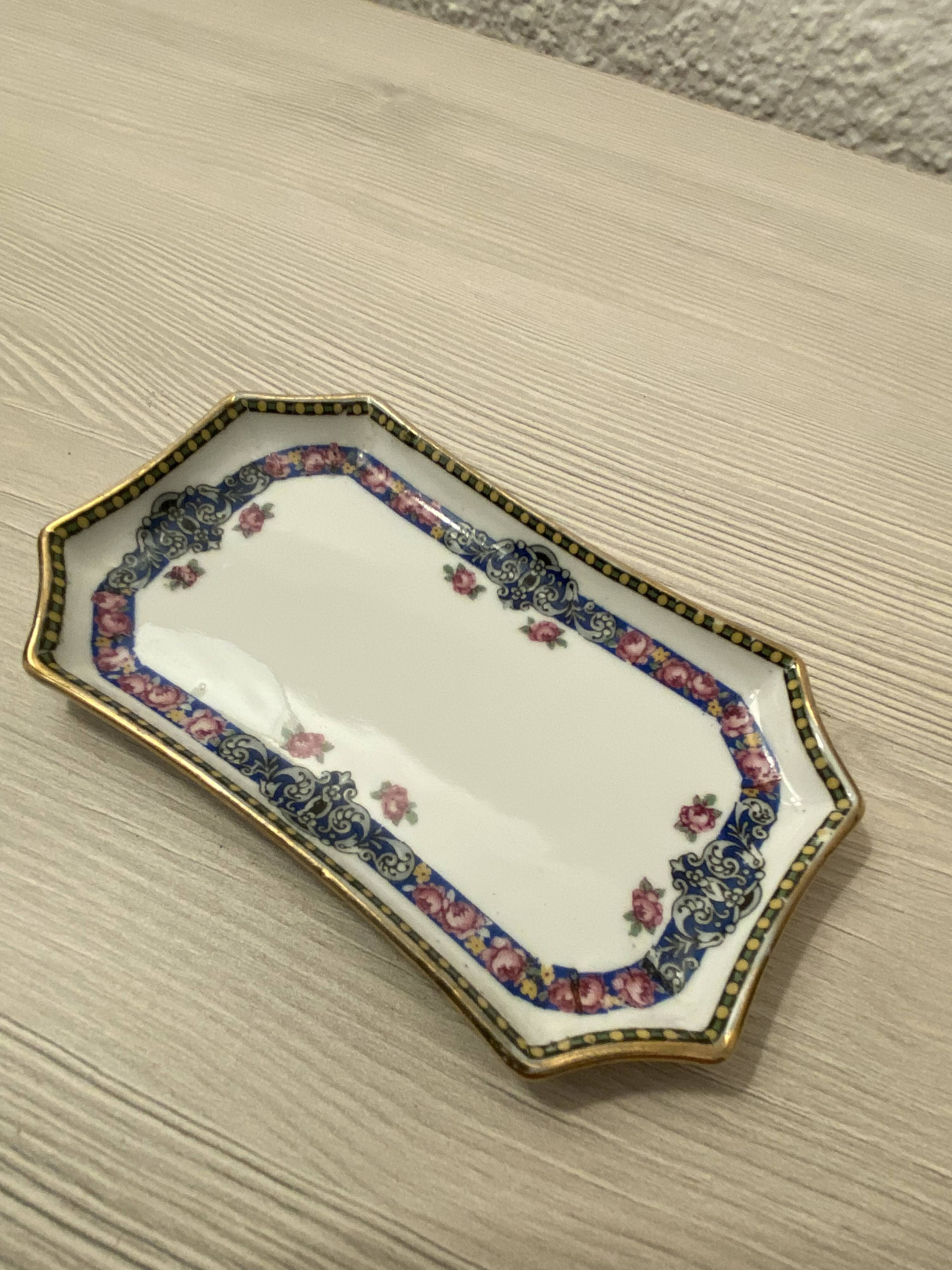 Coquetier and its Limoges Art Deco earthenware tray