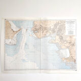 Vintage map of the bay of La Rochelle Charente Maritime 1965