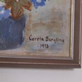 Original Swedish Oil on Canvas – “Vase of Flowers” by Carola Bergling