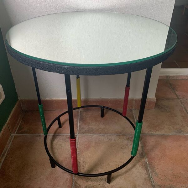 Table d’appoint 50’s miroir Scoubidou