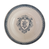 Plate iron earth monogram B