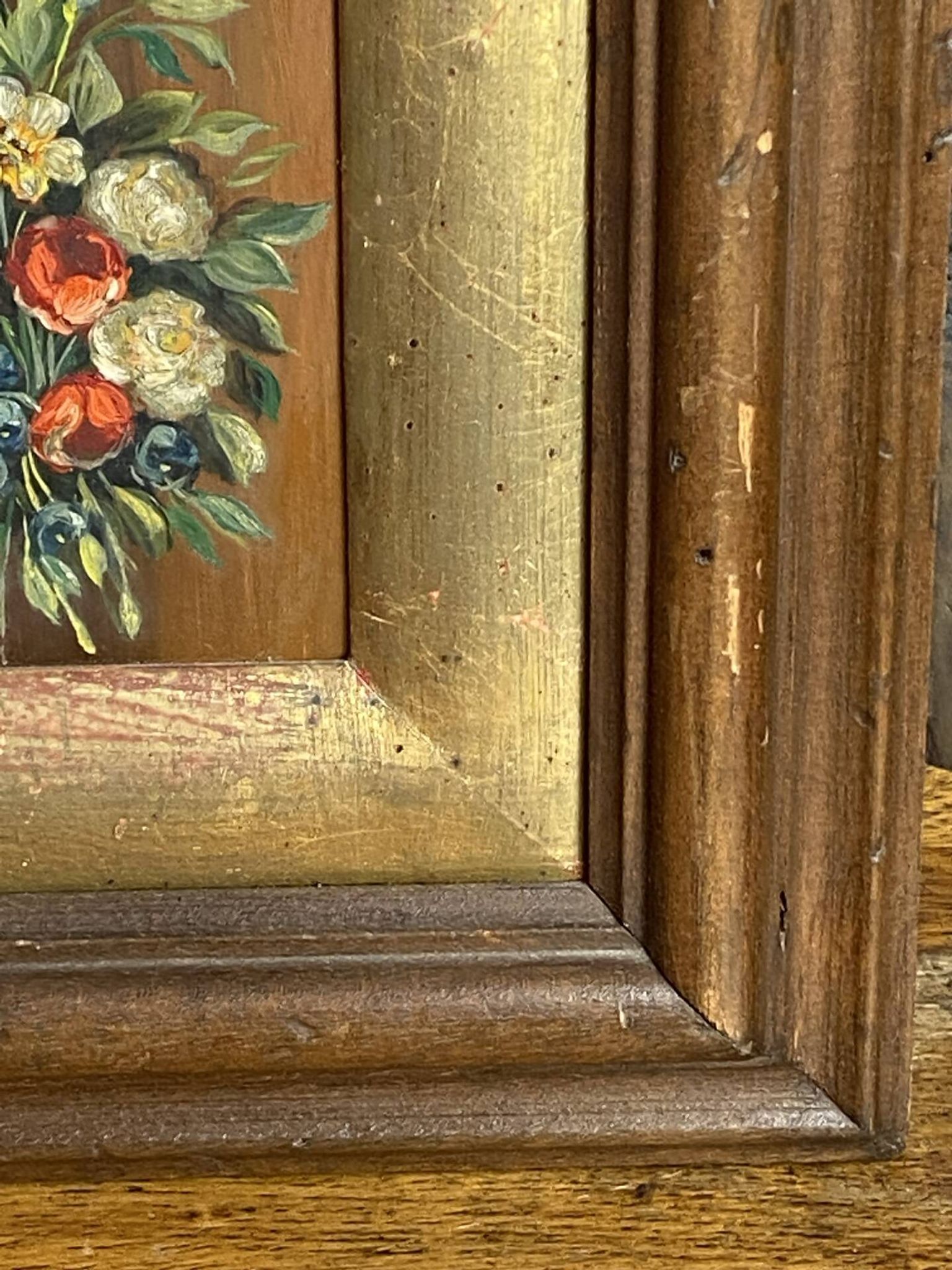 Wood painting, Italy wooden framing