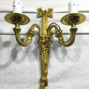 Pair of sconces Bronze 2 lights Louis XVI style
