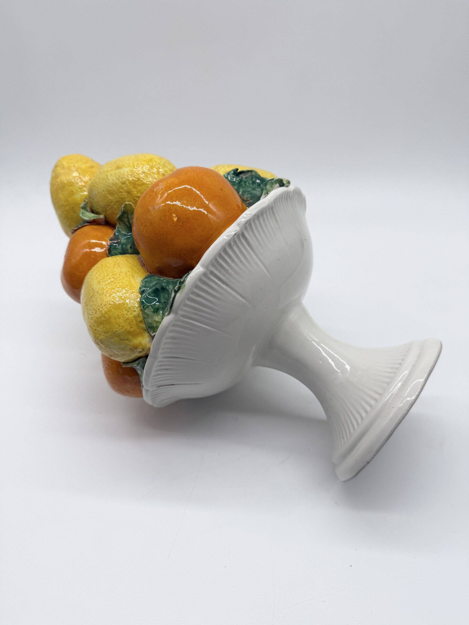 Majolica centrepiece – "Citrus Basket", Italy 1960s
