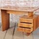 Mid-Century Walnut and Oak Writing Desk from B. Landsman, Czech, 1950s