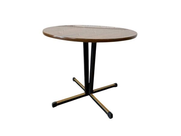 Table d'appoint ronde vintage / table d'appoint avec pied étoile noir