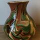 Enamelled terracotta vase Alsace Soufflenheim Savoie
