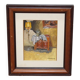 Mid 20th Century Figurative Interior Scene Oil Painting