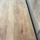 Raw wood sliding door counter
