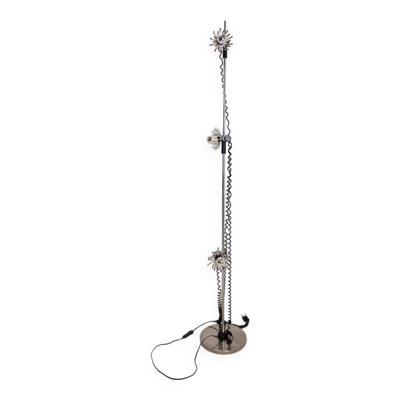 3-light adjustable flowers floor lamp - 1970s