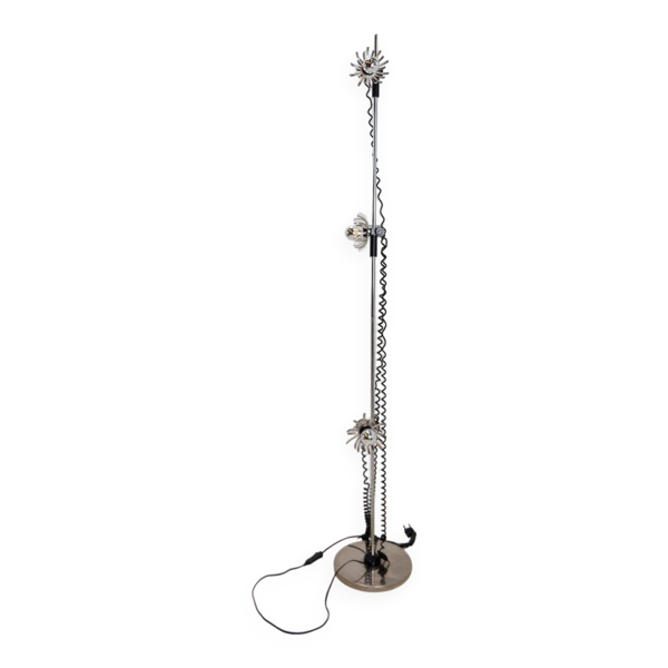 3-light adjustable flowers floor lamp - 1970s
