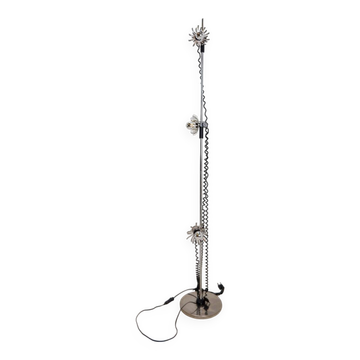 3-light adjustable flowers floor lamp - 1970s