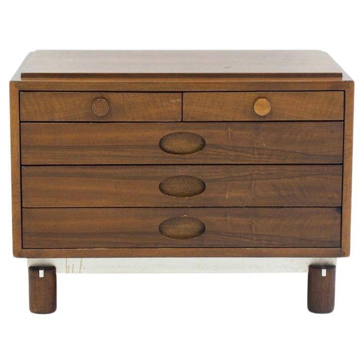 Walnut chest of drawers by Gianfranco Frattini for Bernini.
