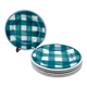 Vintage beige and green checkered service