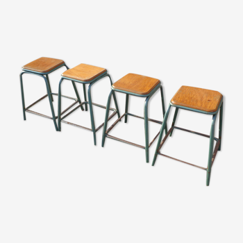 Set de 4 tabourets industriels