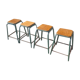Set de 4 tabourets industriels