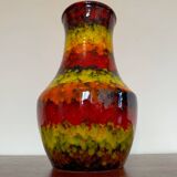 Multicolored ceramic vase from the 60s