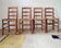 Set of 4 rustic chairs in solid oak and straw.