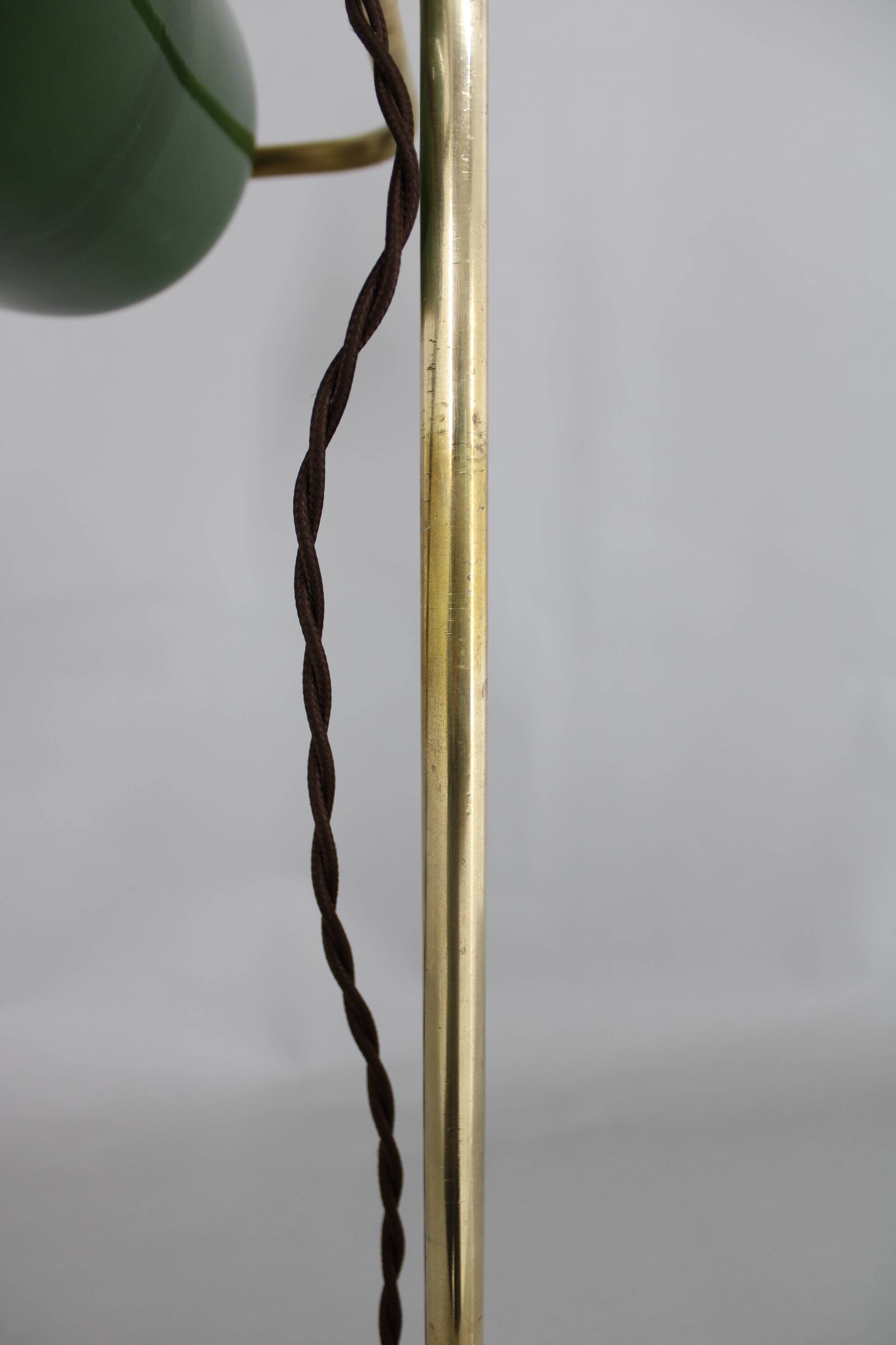 Lampe de table de banquier Art Déco en laiton des années 1930, Tchécoslovaquie