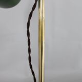 1930s Art Deco Brass  Banker Table Lamp, Czechoslovakia