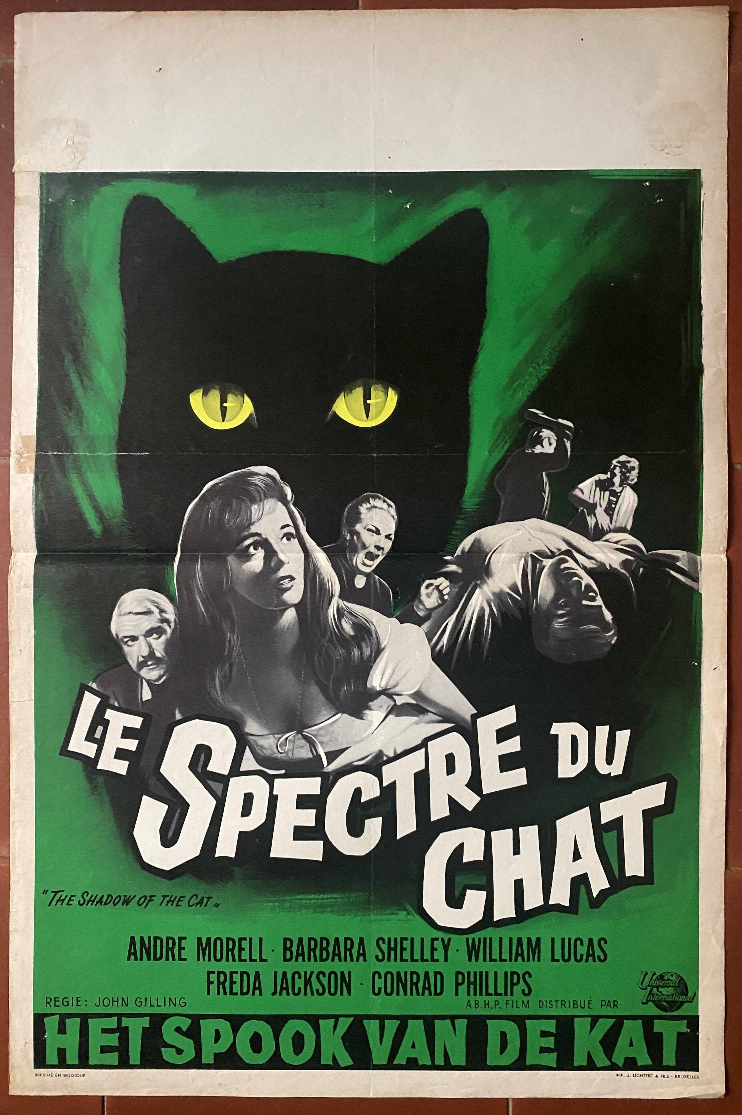Original cinema poster "Le Spectre du Chat" Horror film 36x54cm 1961