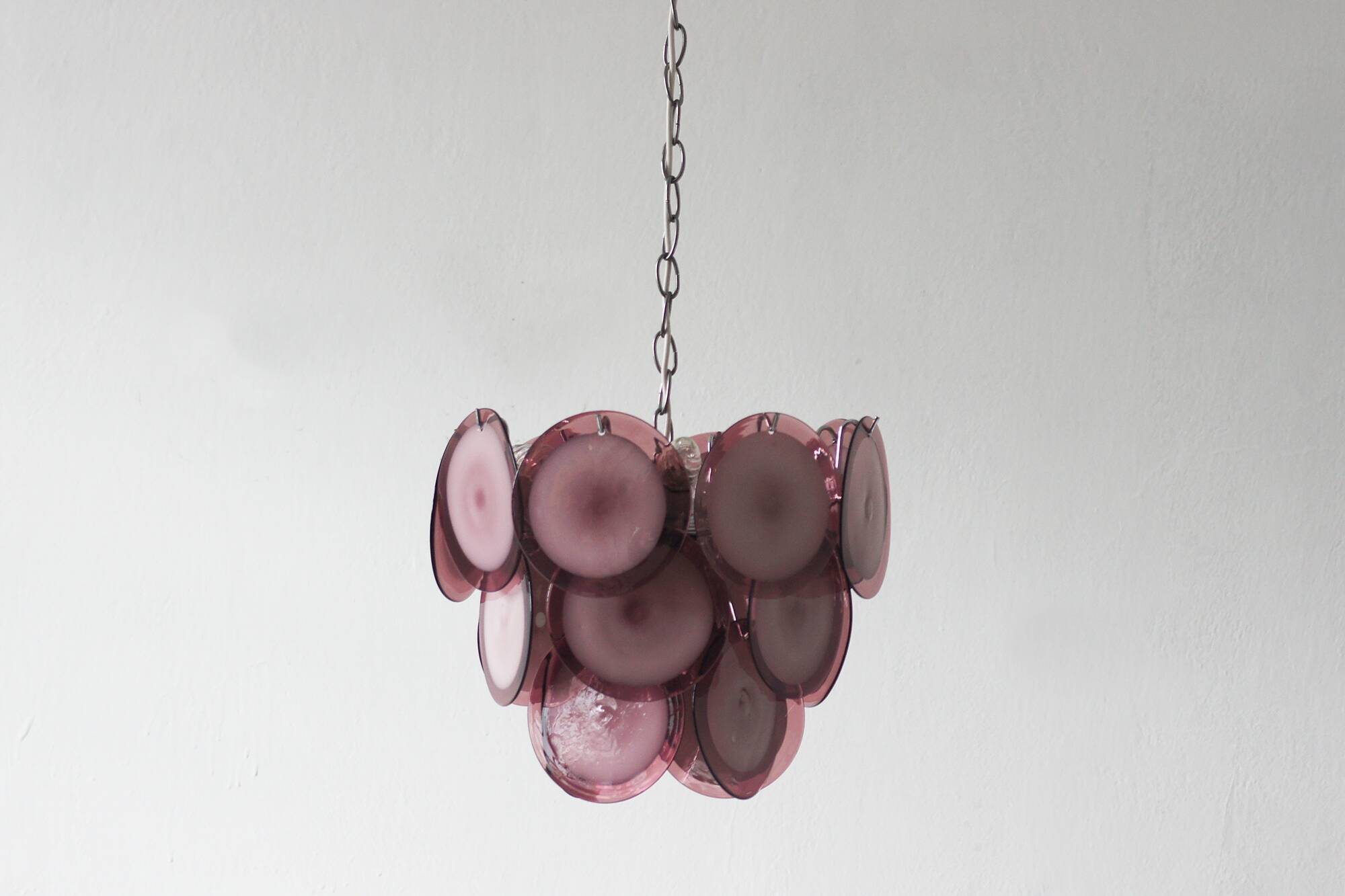 Murano Glass Discs Chandelier from AV Mazzega, 1970s