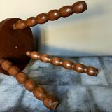 Vintage solid-turned wood tripod tripod