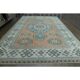 1970s Vintage Turkish Oushak Handmade Wool Cotton Orange  Area Rug 190x275