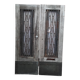 Antique Double Wooden Doors | Wrought Iron & Bubble Glass Entry Doors