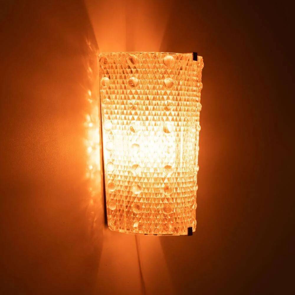 Vintage glass wall sconces by Carl Fagerlund, Lyfa glass sconces.