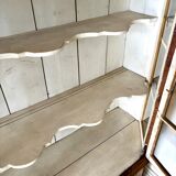 Buffet 2 corps vitré en bois, XIXème