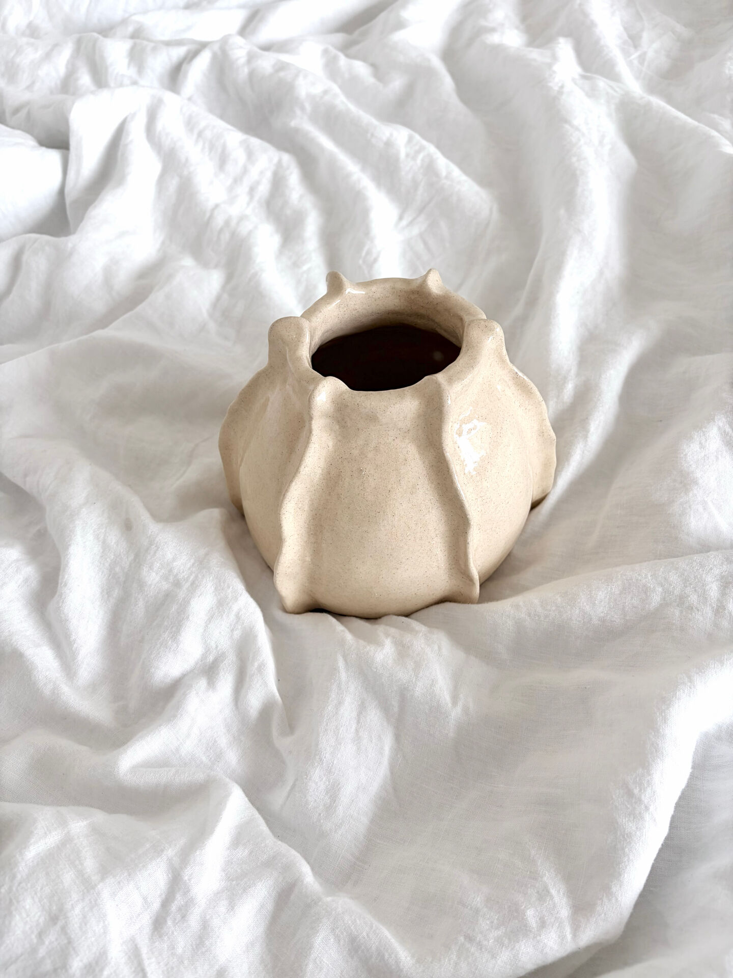 Handmade stoneware vase