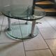 Vintage 80s 3-tier removable tempered glass coffee table