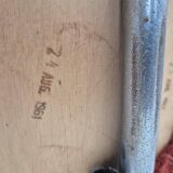 Fauteuil danois des années 1960, état d'origine, accoudoirs en bois de teck, acier chromé.