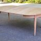 Louis XVI extendable round table in solid raw oak 210cm 19th century