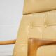 Fauteuil en cuir beige