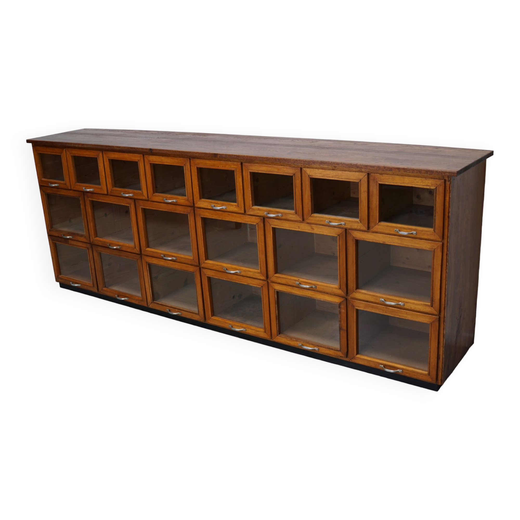 Vintage oak haberdashery cabinet / display cabinet, Netherlands, 1950s