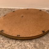 Hand mirror bamboo wicker vintage rattan