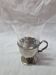 Engraved glass and glass holder early 20th century