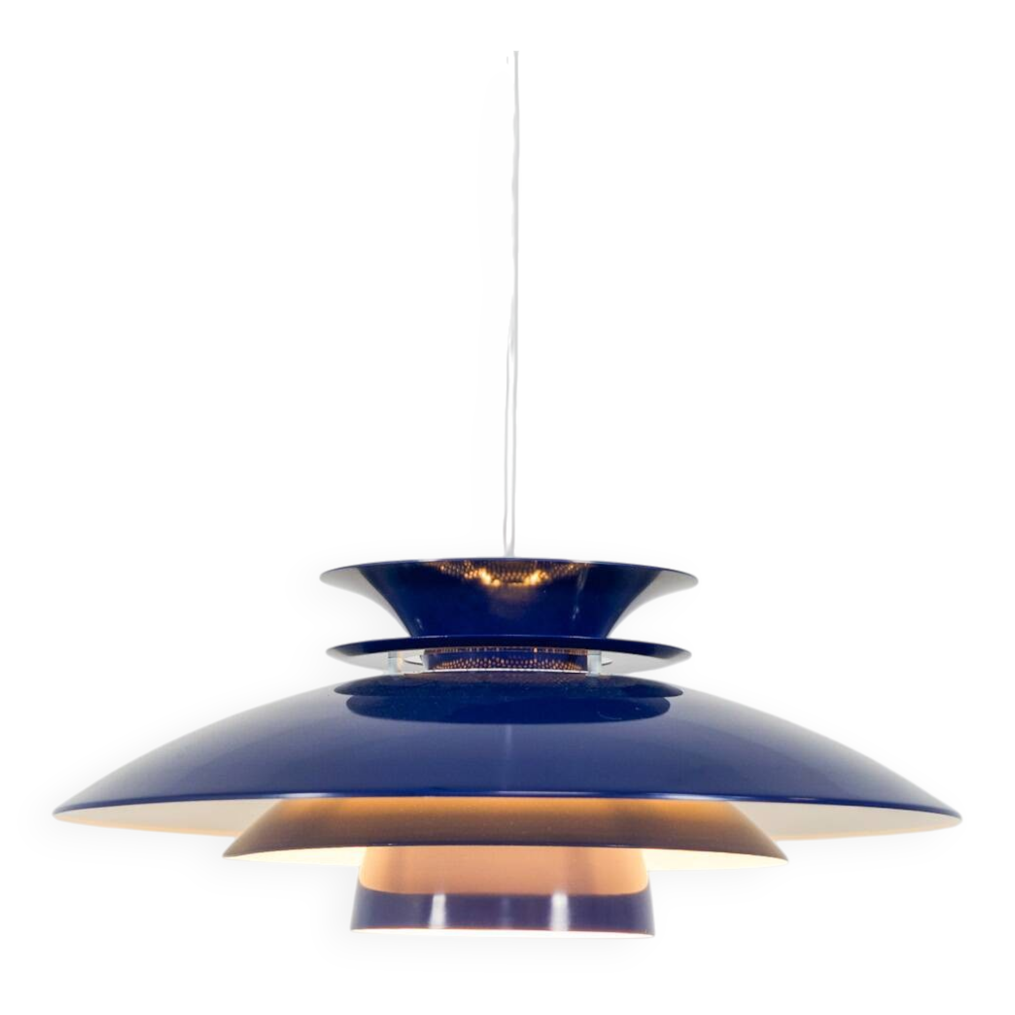 Elegant blue pendant light by Belux