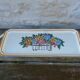 Vintage Long Ceramic Dish Art Deco Flowers